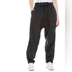 Free People Black Cargo Pants